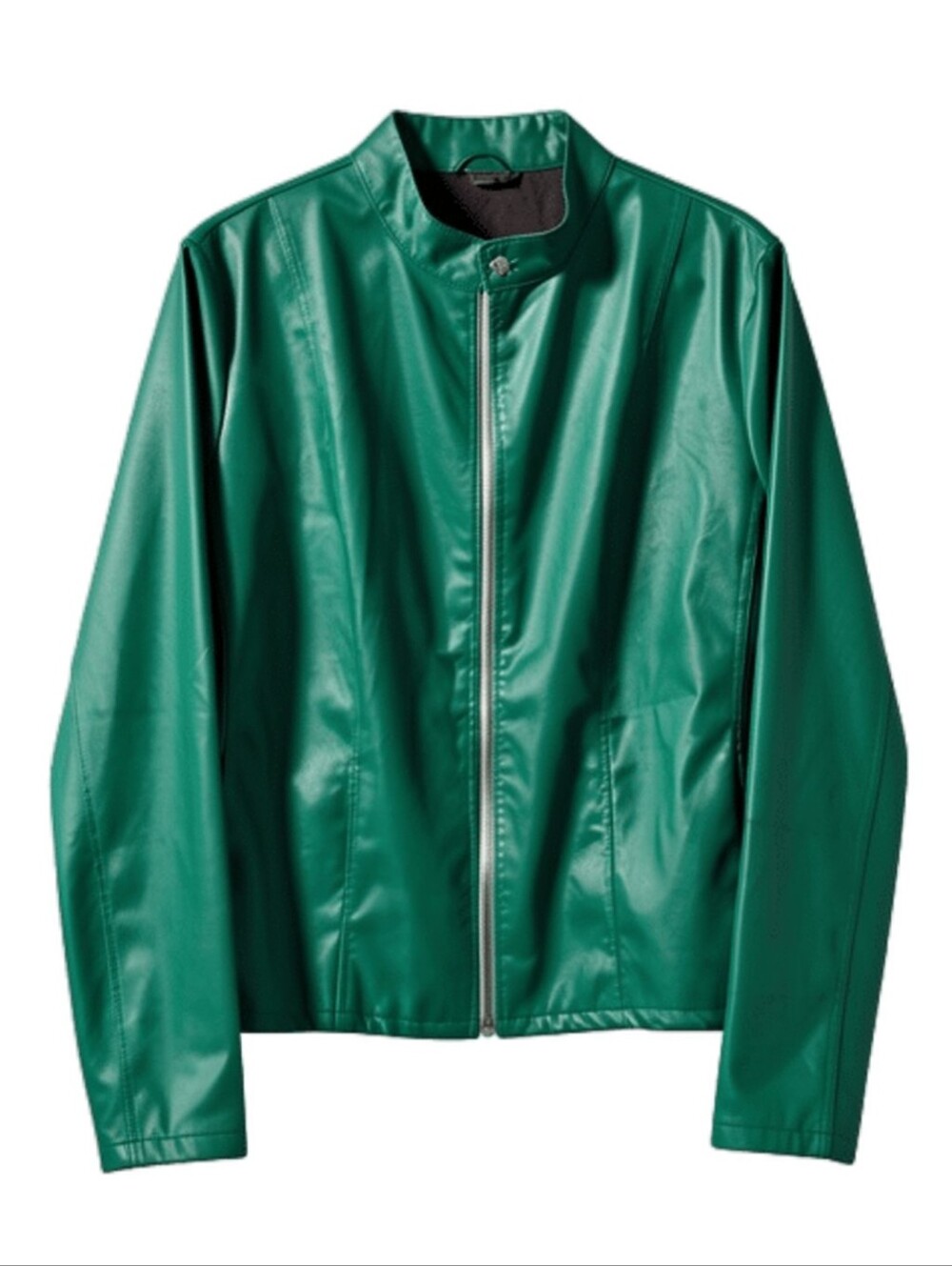 2/$30❤️ Bundle Up! Forest Green Faux Leather Zip Jacket